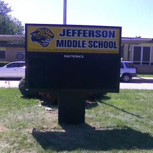 Jefferson Middle School Pylon Sign