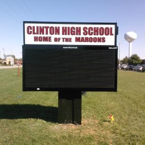 Pylon Sign - Clinton High School