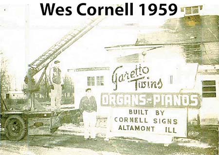 Wes Cornell Monitor Sign 1959