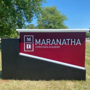 Monument Sign - Maranatha Christian Academy