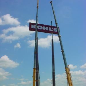 High Rise Sign Installation - Kohls